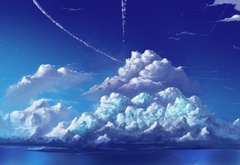 Художник, нарисовал, небо, облака