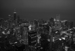 Chicago, город, ночь, красиво