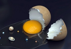 egg, creative, solar system