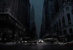 new york, city, dark, street