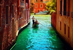 италия, венеция, лодка, человек