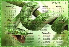 2013,змея,календарь